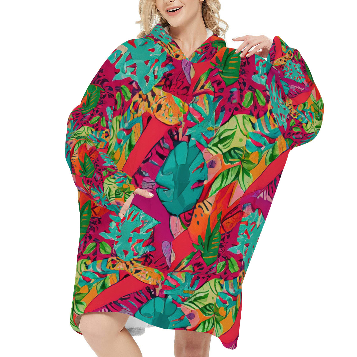 Sleeper Blanket Hoodie ｜Flannel - 6 - TROPICAL INSPIRED