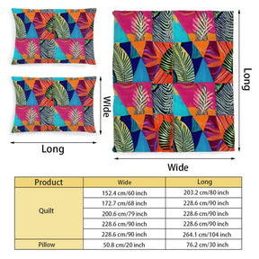 Multi Size Printed Duvet Cover Set (Double)｜Polyester - 4 - TROPICAL INSPIRED