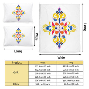 Multi Size Printed Duvet Cover Set (Double)｜Polyester - 37- Spanish Designs