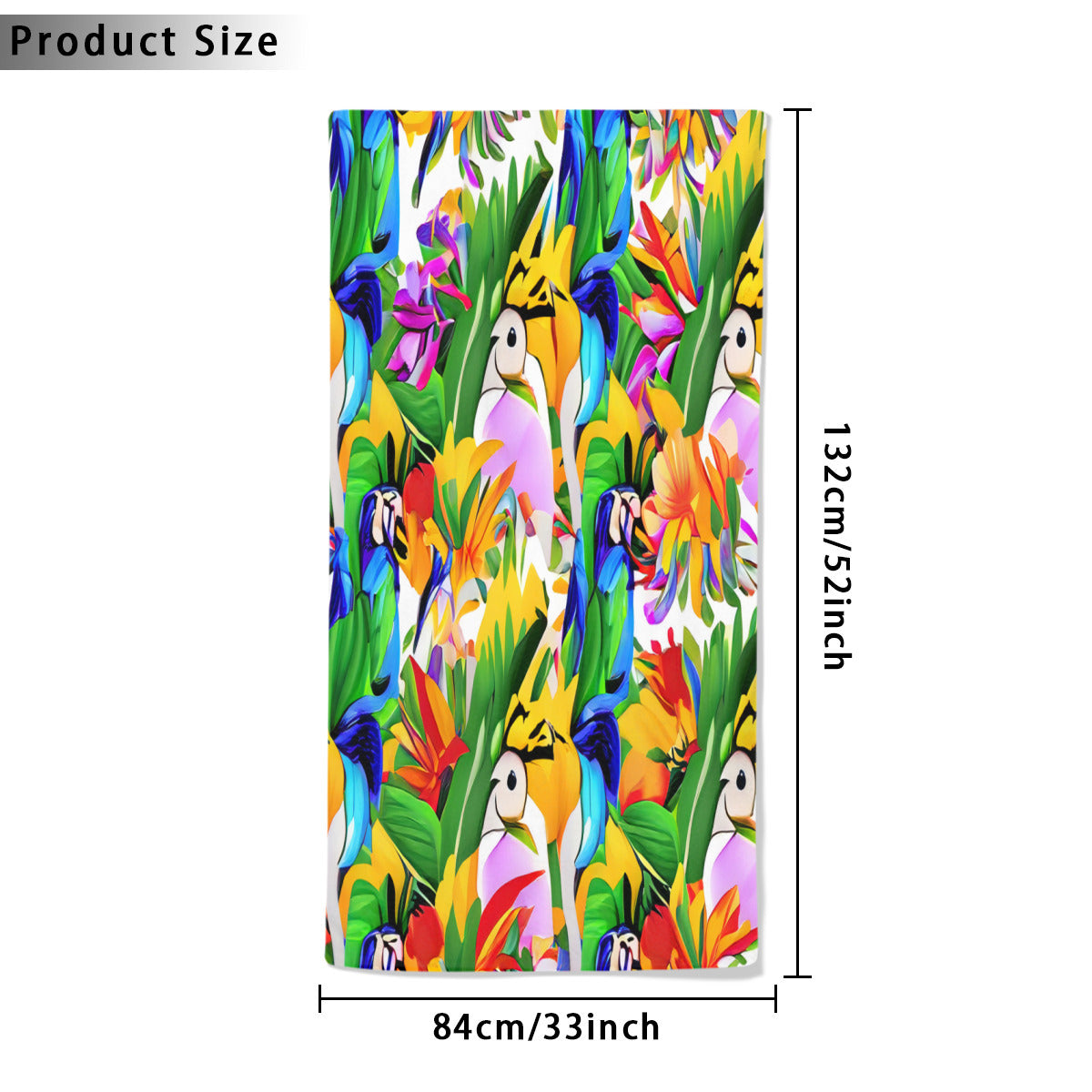 Beach towel 33×52inch｜Microfiber - 8 - Abstract Birds