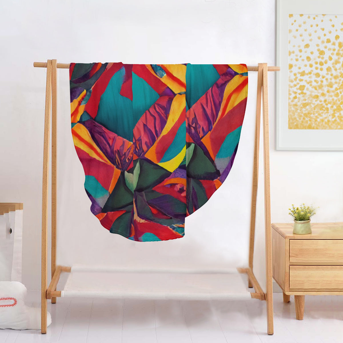 Single-Sided Printed Round Blanket | 280GSM Flannel - 1 - TROPICAL INSPIRED