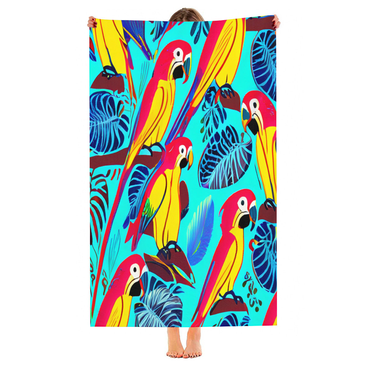 Beach towel 33×52inch｜Microfiber - 28 - Abstract Birds