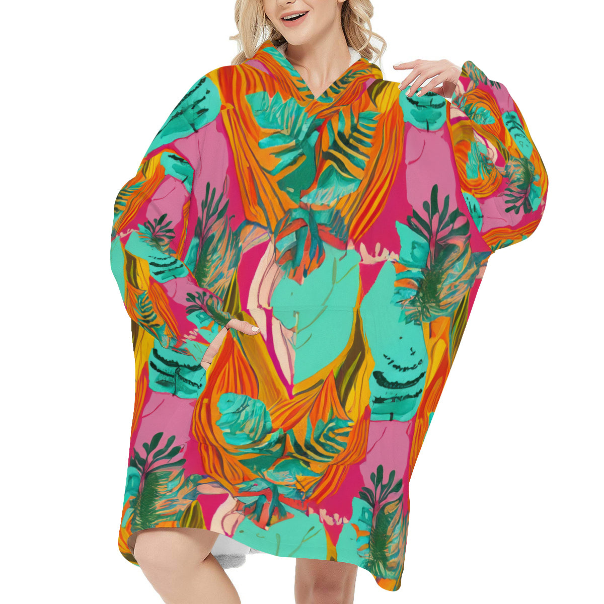 Sleeper Blanket Hoodie ｜Flannel - 5 - TROPICAL INSPIRED