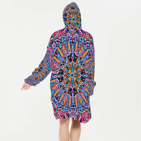 Sleeper Blanket Hoodie ｜Flannel - 2 - COLORFUL MANDALA