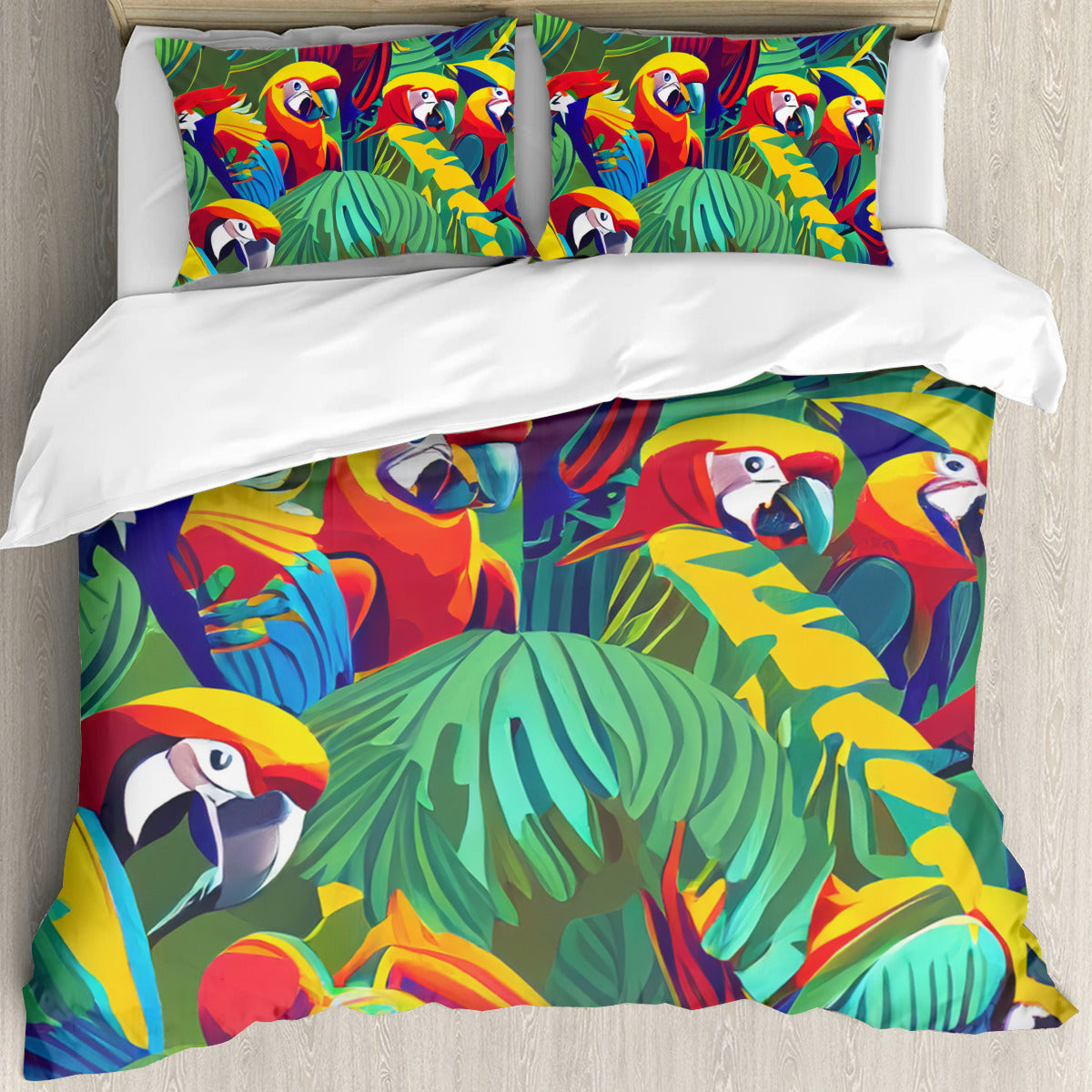 Multi Size Printed Duvet Cover Set (Double)｜Polyester - 27 - Abstract Birds