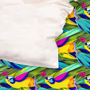 Multi Size Printed Duvet Cover Set (Double)｜Polyester - 29 - Abstract Birds