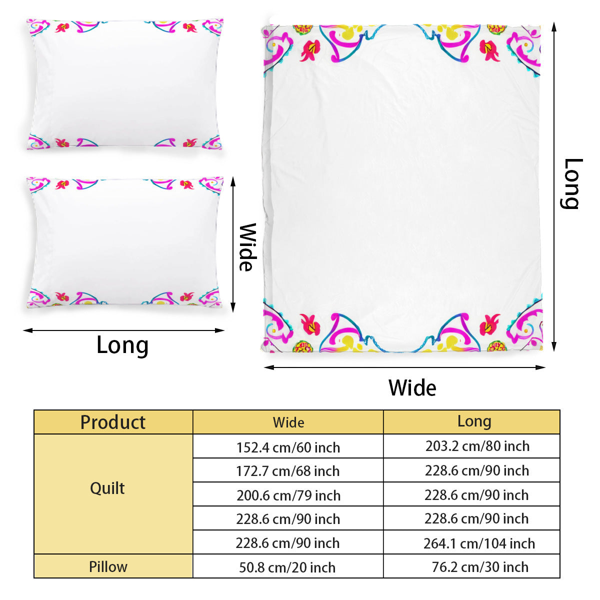 Multi Size Printed Duvet Cover Set (Double)｜Polyester - 53 - Spanish Designs