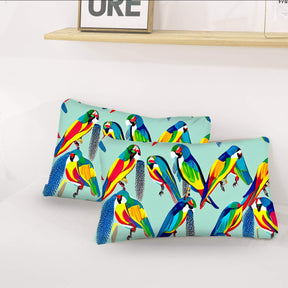 Multi Size Printed Duvet Cover Set (Double)｜Polyester - 38 - Abstract Birds