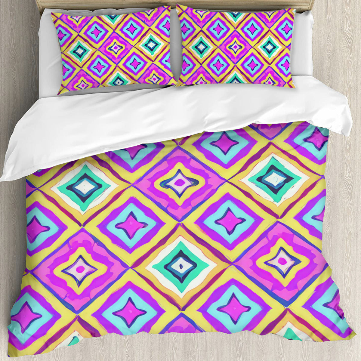 Multi Size Printed Duvet Cover Set (Double)｜Polyester - 14 - Geometric