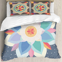 Multi Size Printed Duvet Cover Set (Double)｜Polyester - 20 - COLORFUL MANDALA