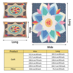 Multi Size Printed Duvet Cover Set (Double)｜Polyester - 20 - COLORFUL MANDALA