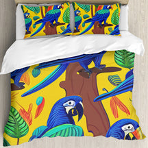 Multi Size Printed Duvet Cover Set (Double)｜Polyester - 34 - Abstract Birds