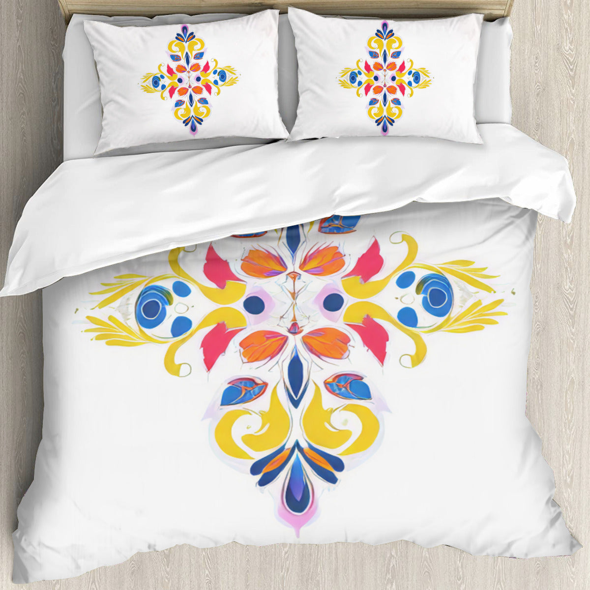 Multi Size Printed Duvet Cover Set (Double)｜Polyester - 37- Spanish Designs