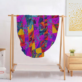 Single-Sided Printed Round Blanket | 280GSM Flannel - 26 - TROPICAL INSPIRED