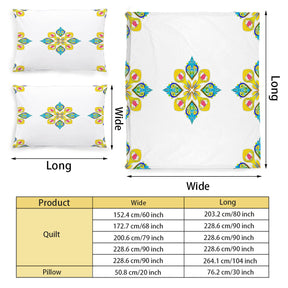 Multi Size Printed Duvet Cover Set (Double)｜Polyester - 44- Spanish Designs