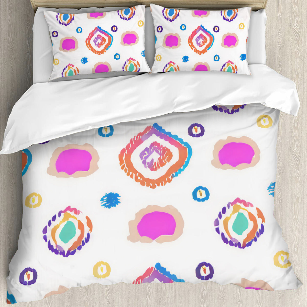 Multi Size Printed Duvet Cover Set (Double)｜Polyester - 1 - Geometric