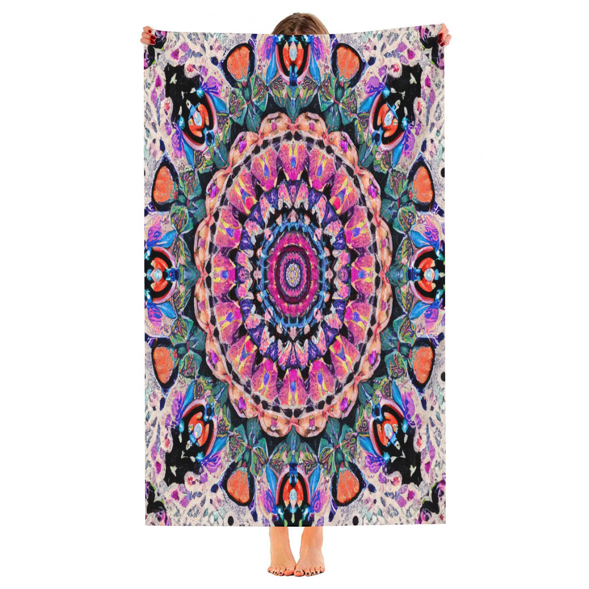 Beach towel 33×52inch｜Microfiber - 6 - COLORFUL MANDALA