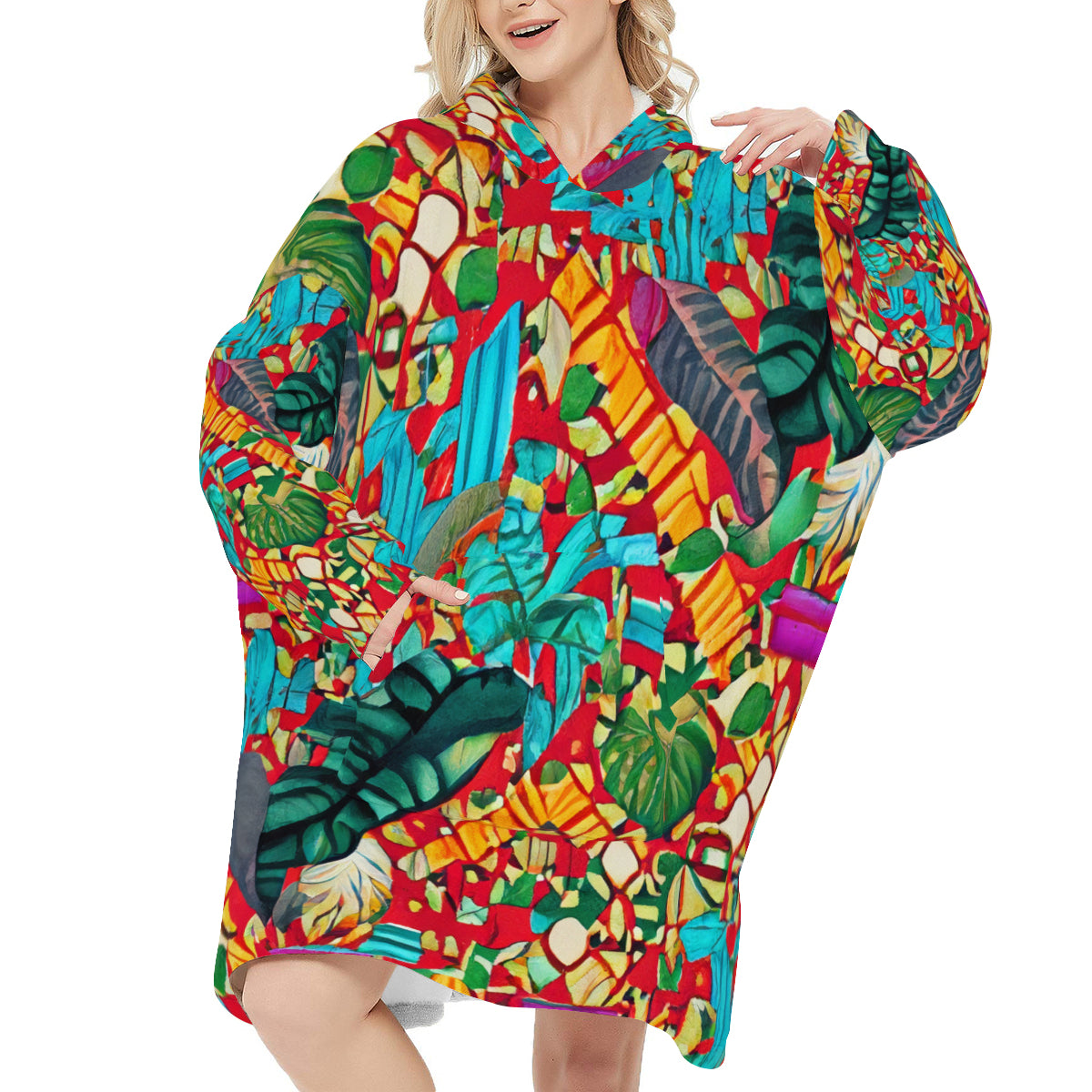 Sleeper Blanket Hoodie ｜Flannel - 3 - TROPICAL INSPIRED