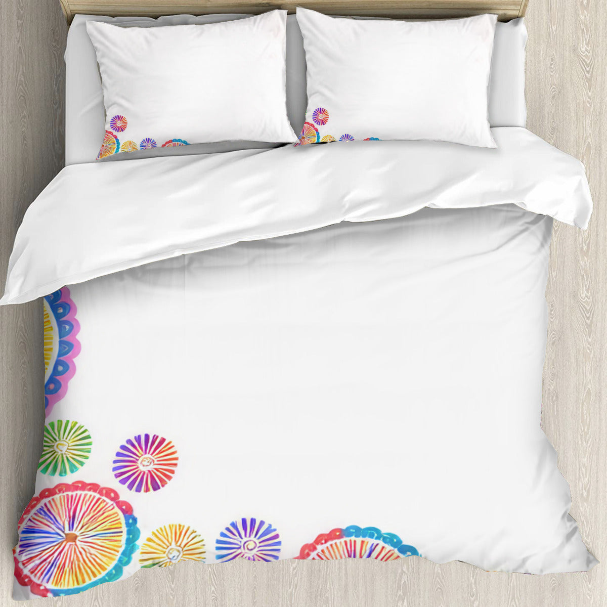 Multi Size Printed Duvet Cover Set (Double)｜Polyester - 47- Spanish Designs