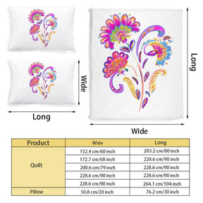 Multi Size Printed Duvet Cover Set (Double)｜Polyester - 42- Spanish Designs