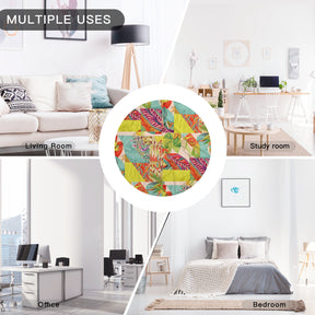 Single-Sided Printed Round Blanket | 280GSM Flannel - 12 - TROPICAL INSPIRED