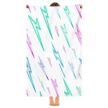 Beach towel 33×52inch｜Microfiber - 25 - Lightning Pattern