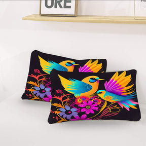 Multi Size Printed Duvet Cover Set (Double)｜Polyester - 20 - Abstract Birds