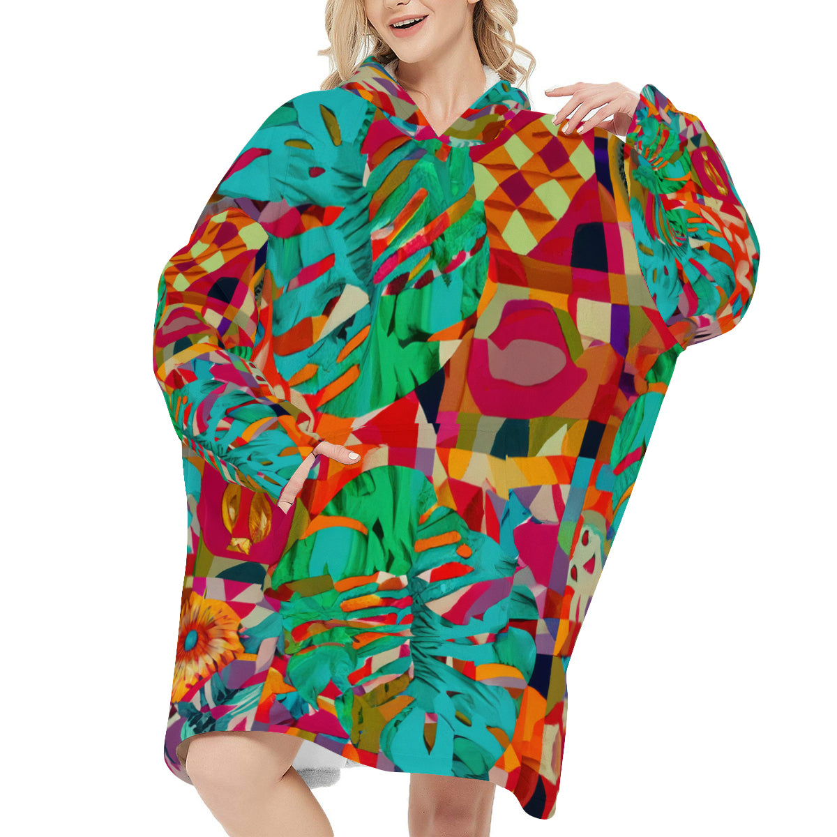 Sleeper Blanket Hoodie ｜Flannel - 8 - TROPICAL INSPIRED