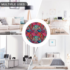 Single-Sided Printed Round Blanket | 280GSM Flannel - 24 - TROPICAL INSPIRED