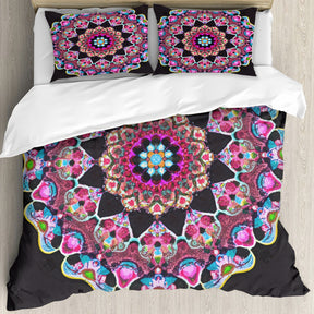 Multi Size Printed Duvet Cover Set (Double)｜Polyester - 3 - COLORFUL MANDALA