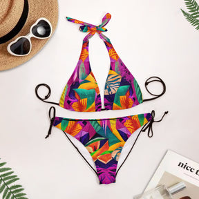 All-Over Print Bikini Swimsuit (Multi-Faceted Design)｜Polyester+Spandex - 23 - TROPICAL INSPIRED