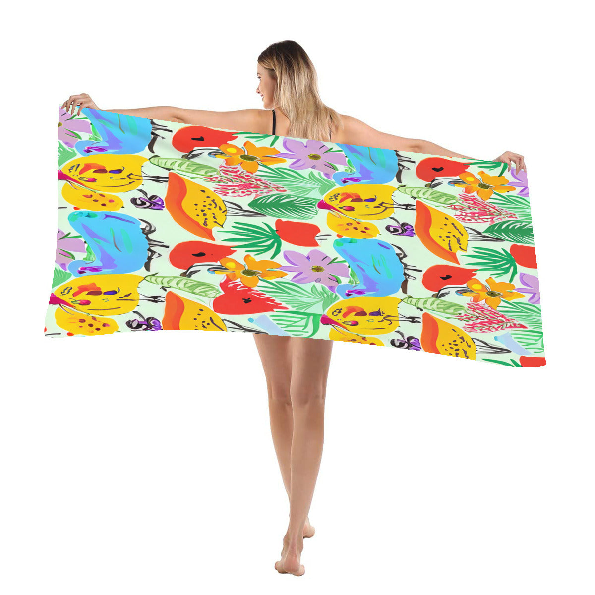 Beach towel 33×52inch｜Microfiber - 3 - Abstract Birds