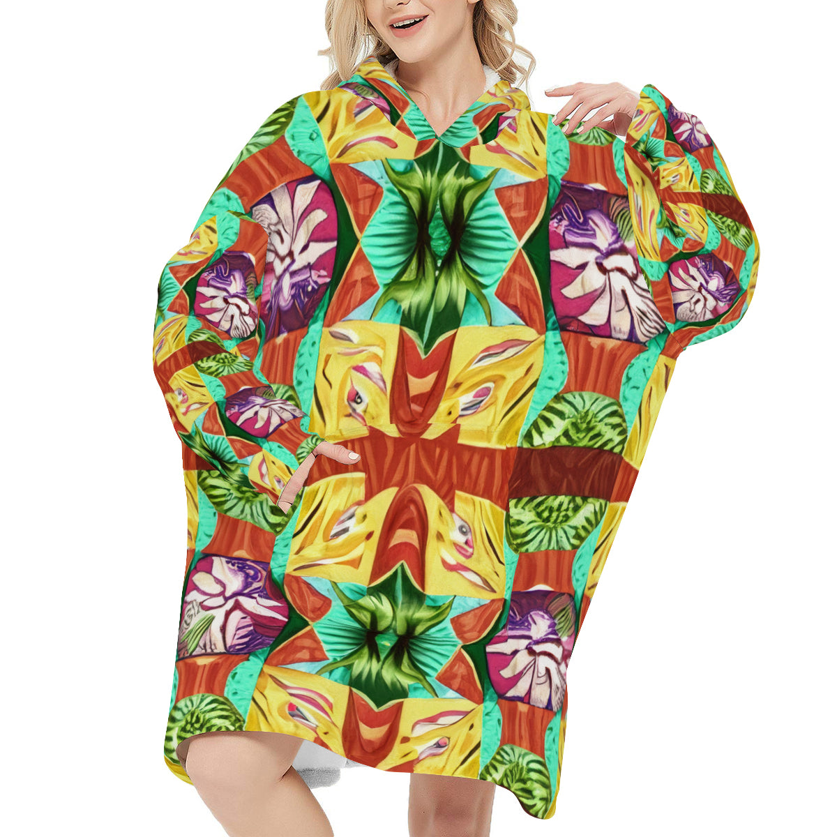 Sleeper Blanket Hoodie ｜Flannel - 7 - TROPICAL INSPIRED