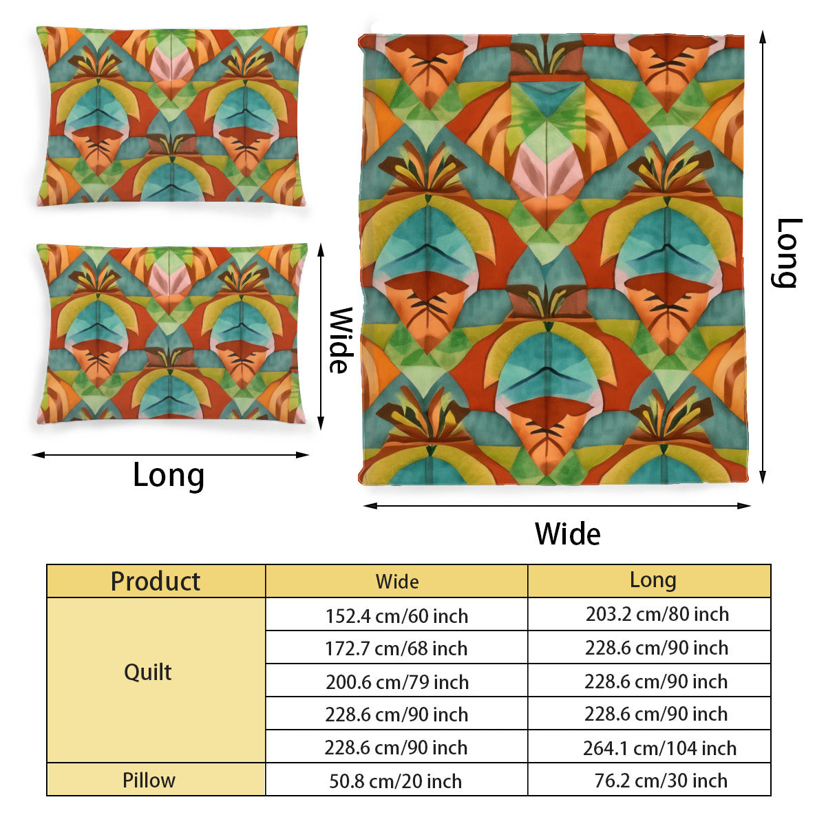 Multi Size Printed Duvet Cover Set (Double)｜Polyester - 29 - TROPICAL INSPIRED