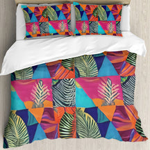 Multi Size Printed Duvet Cover Set (Double)｜Polyester - 4 - TROPICAL INSPIRED