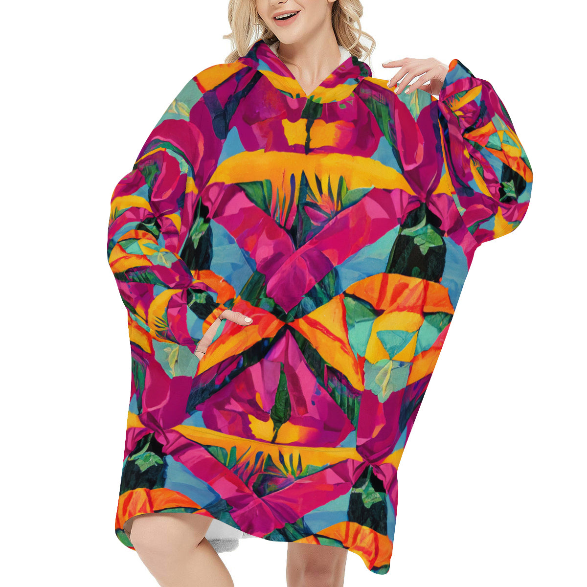 Sleeper Blanket Hoodie ｜Flannel - 2 - TROPICAL INSPIRED