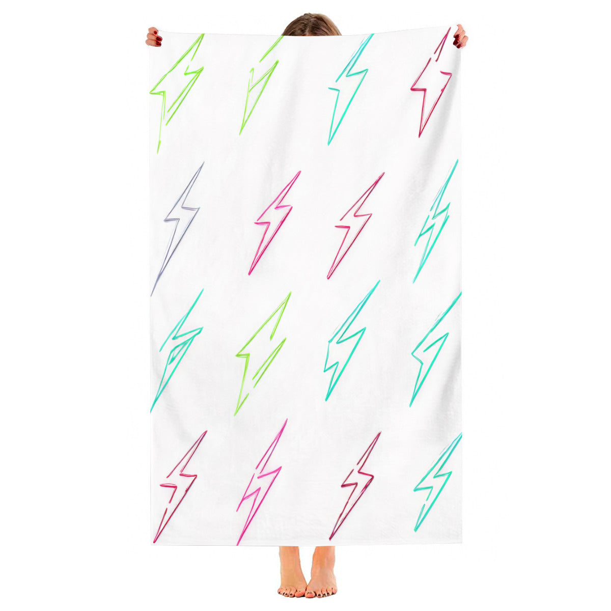 Beach towel 33×52inch｜Microfiber - 10 - Lightning Pattern