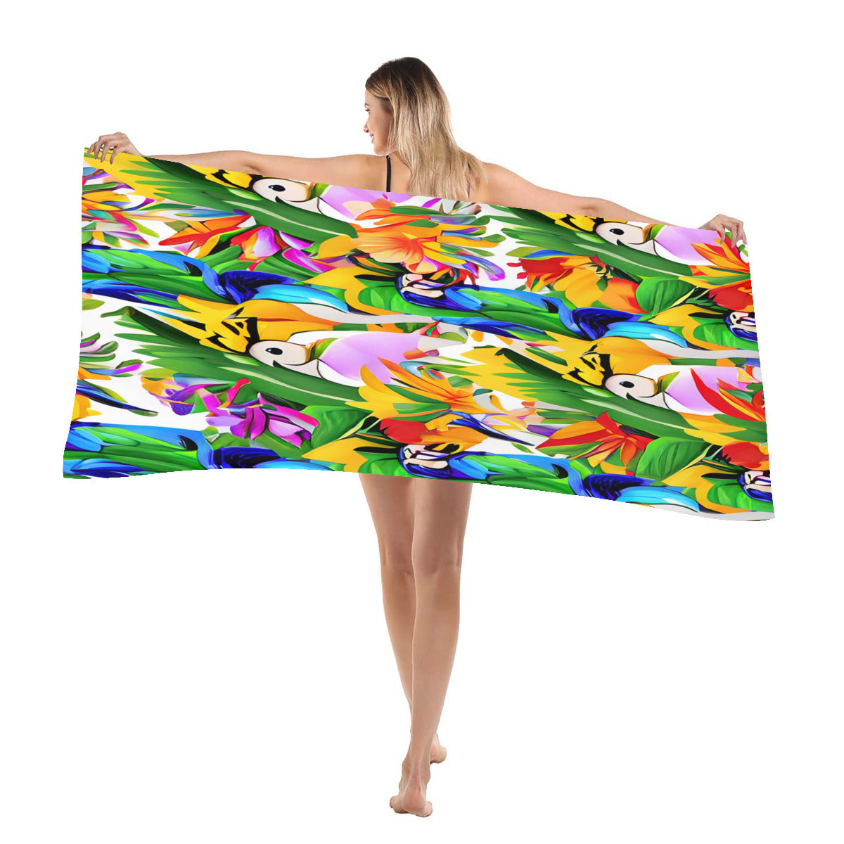 Beach towel 33×52inch｜Microfiber - 8 - Abstract Birds