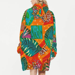 Sleeper Blanket Hoodie ｜Flannel - 14 - TROPICAL INSPIRED