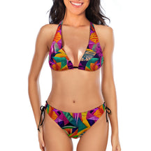 All-Over Print Bikini Swimsuit (Multi-Faceted Design)｜Polyester+Spandex - 23 - TROPICAL INSPIRED