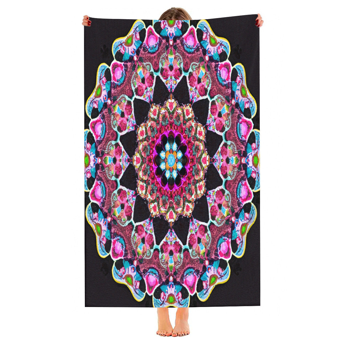 Beach towel 33×52inch｜Microfiber - 3 - COLORFUL MANDALA