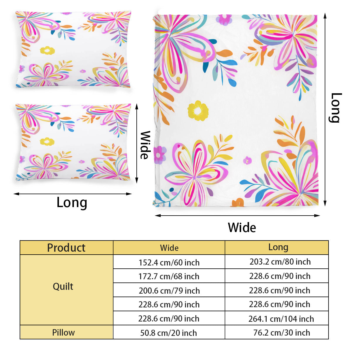 Multi Size Printed Duvet Cover Set (Double)｜Polyester - 40- Spanish Designs