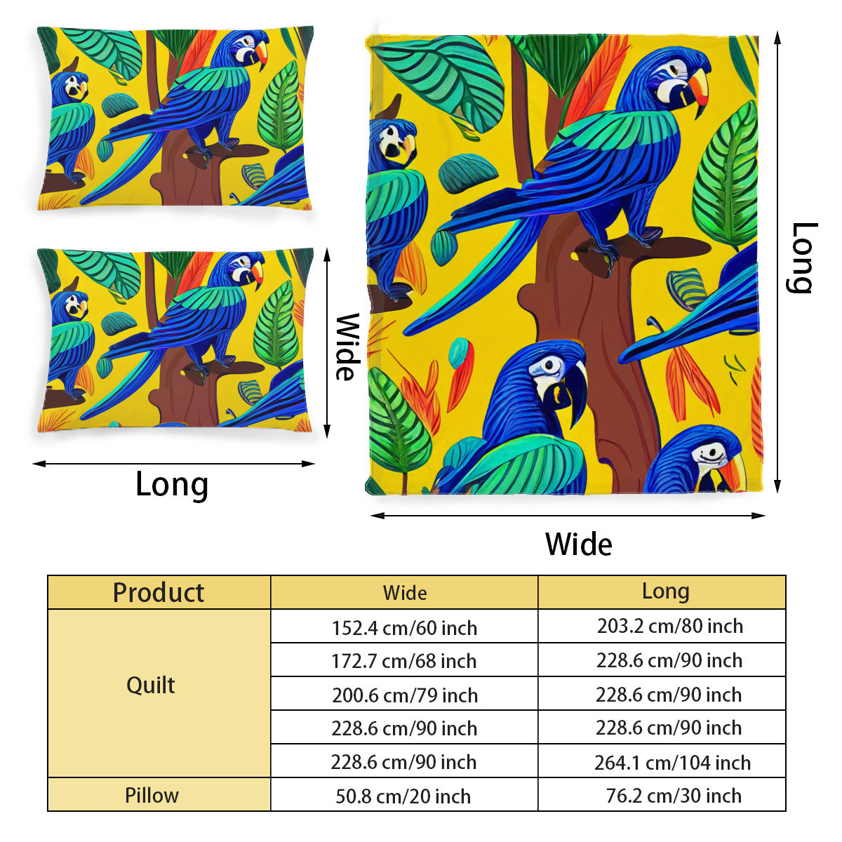 Multi Size Printed Duvet Cover Set (Double)｜Polyester - 34 - Abstract Birds