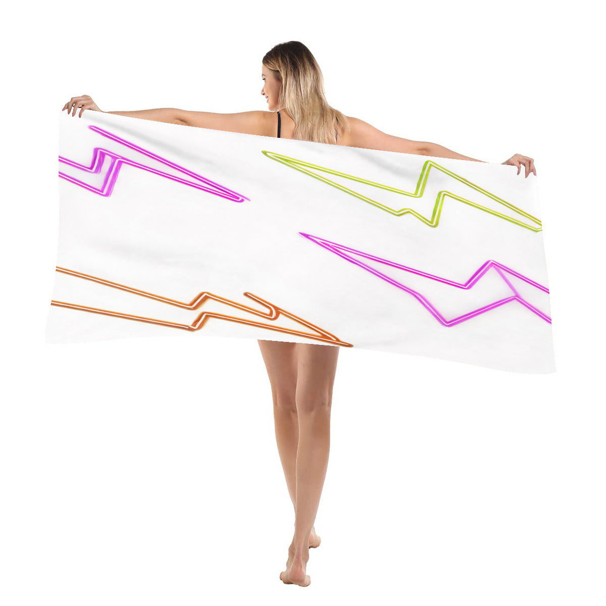 Beach towel 33×52inch｜Microfiber - 17- Lightning Pattern