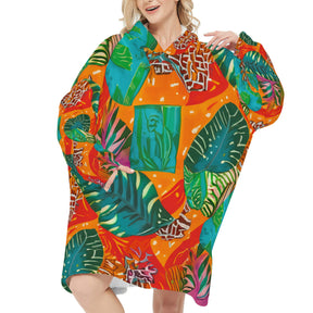 Sleeper Blanket Hoodie ｜Flannel - 14 - TROPICAL INSPIRED