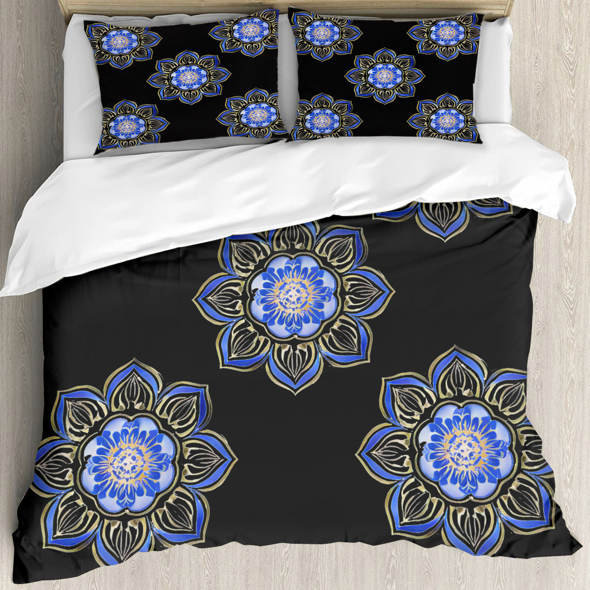 Multi Size Printed Duvet Cover Set (Double)｜Polyester - 14b - Luxx Mandala