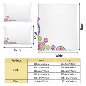 Multi Size Printed Duvet Cover Set (Double)｜Polyester - 47- Spanish Designs