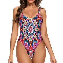 All-Over Print One-Piece Swimsuits ｜Polyester+Spandex - 8 - COLORFUL MANDALA