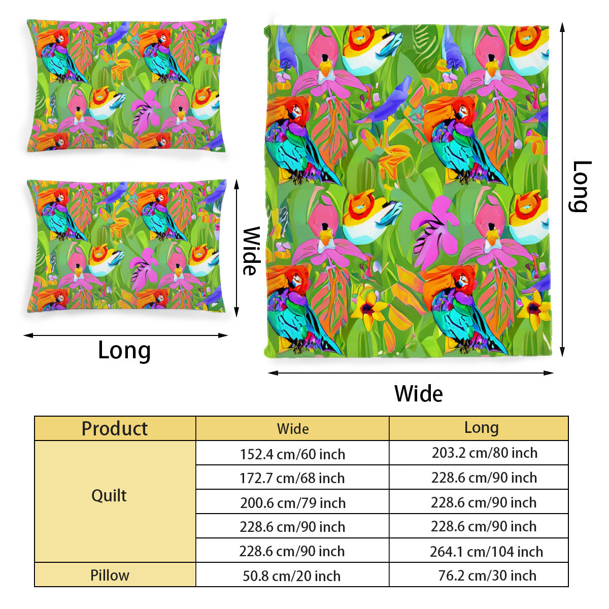 Multi Size Printed Duvet Cover Set (Double)｜Polyester - 2 - Abstract Birds