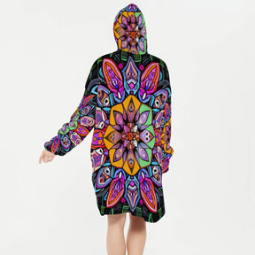 Sleeper Blanket Hoodie ｜Flannel - 1 - COLORFUL MANDALA